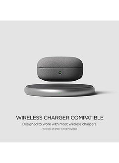 Generic fashion Frosted Case compatible with Galaxy Buds FE(2023) Buds2 Pro Case(2022) Galaxy Buds2 Case(2021) Galaxy Buds Pro Case(2021）Comes with cowhide rope and key chain (Frosted ash)  - Image 4