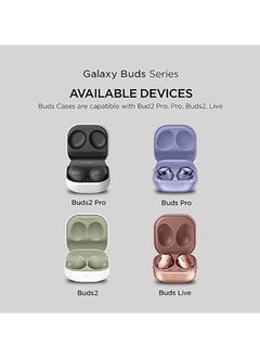 Generic fashion Frosted Case compatible with Galaxy Buds FE(2023) Buds2 Pro Case(2022) Galaxy Buds2 Case(2021) Galaxy Buds Pro Case(2021）Comes with cowhide rope and key chain (Frosted ash)  - Image 2