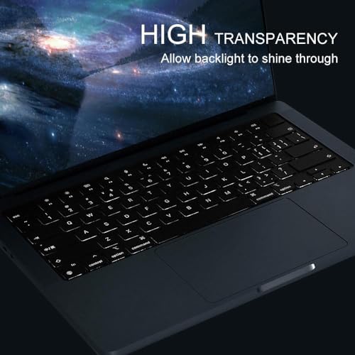 Oaky Keyboard Cover for MacBook Pro 16" and MacBook Pro 14" 2021-2024 [M1/M2/M3/M4 Pro-Max Chip] [A3112 A3185 A3401 A2918 A2992 A2779 A2442 A2918 A2992 A2779 A2442] Keyboard Skin- Translucent Grey - Image 4