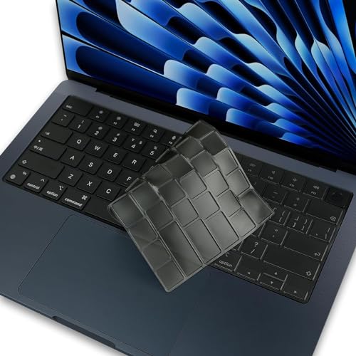 Oaky Keyboard Cover for MacBook Pro 16" and MacBook Pro 14" 2021-2024 [M1/M2/M3/M4 Pro-Max Chip] [A3112 A3185 A3401 A2918 A2992 A2779 A2442 A2918 A2992 A2779 A2442] Keyboard Skin- Translucent Grey - Image 1