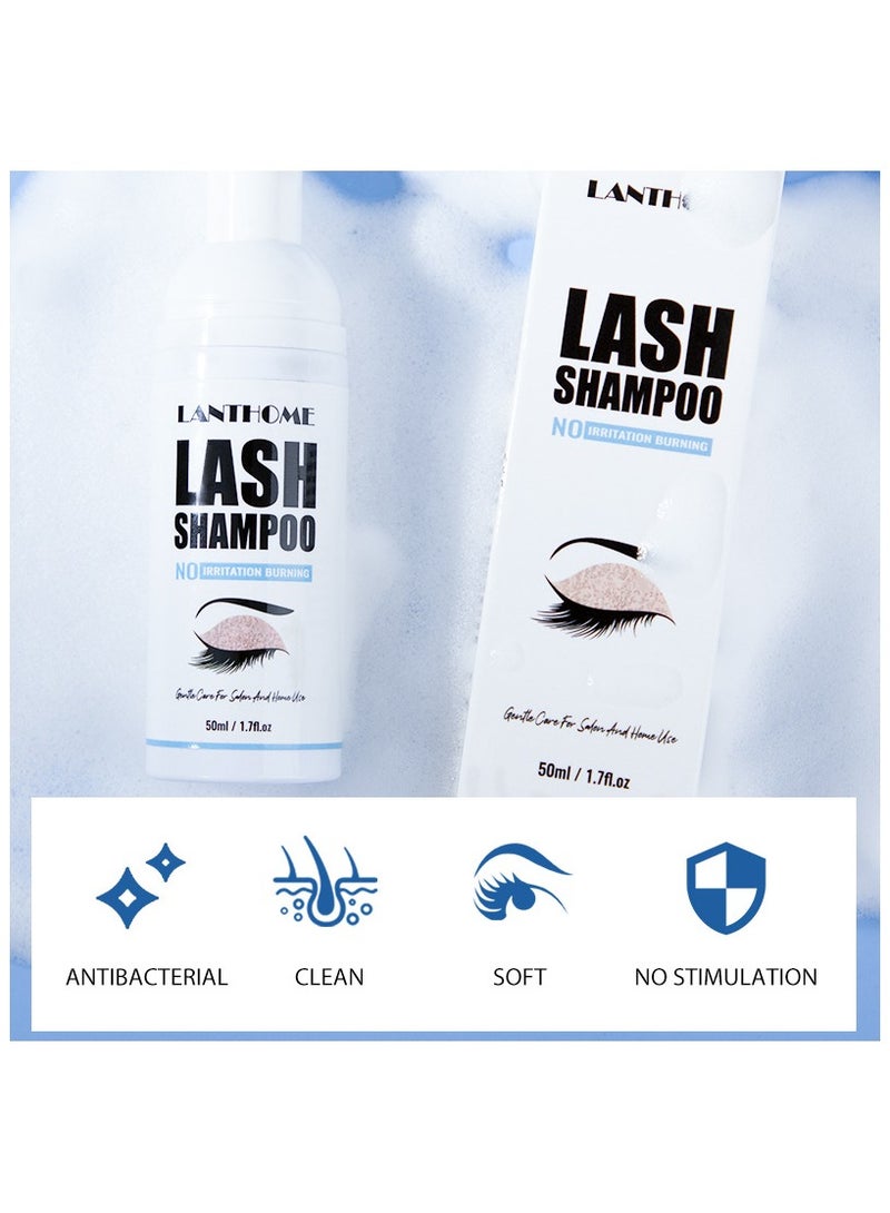 Lanthome ليان بيكوان لانتهوم شامبو رموش مزيل مكياج الرموش رغوة شامبو الرموش 50 مل - Image 2