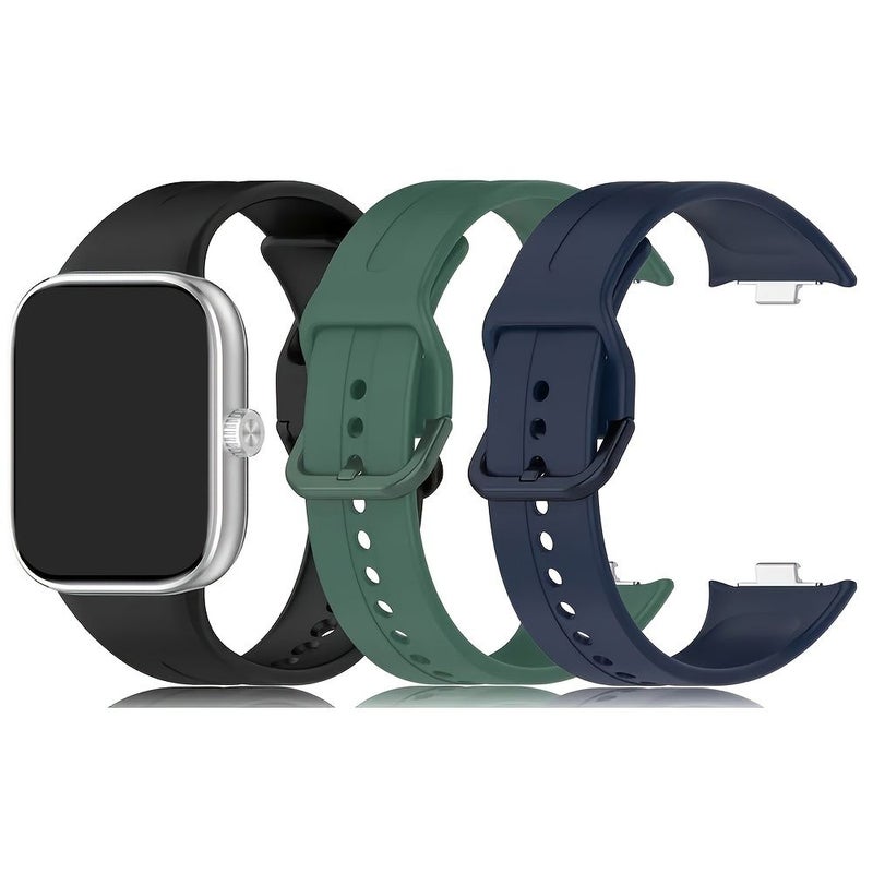 Gray Green 2 Pack Sport Replacement Strap For Xiaomi Redmi Watch 5 Band 8 Pro Band 9 Pro Comfortable Skin Friendly Neutral - Image 1