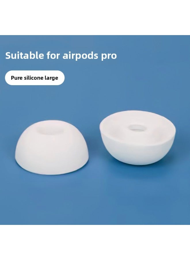 Generic For AirPods Pro2 Bluetooth Digital Headset Silicone Earplugs For Apple Wireless Replacement Silicone Ear Cap Wholesale-Color:White Large-Huaqiang North Pure Silicone  - Image 1