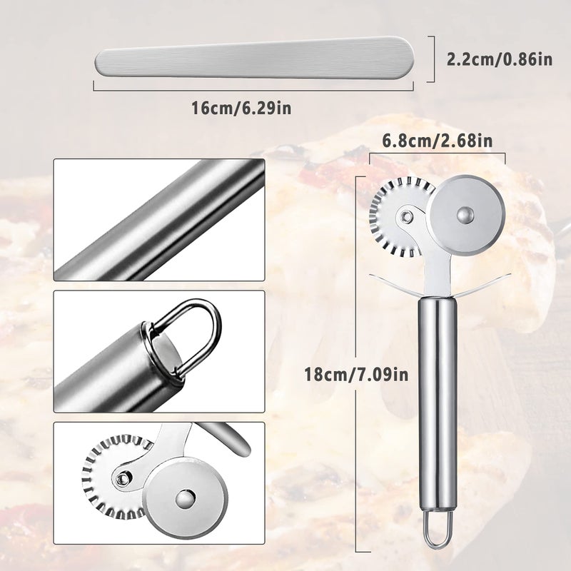 Worldity Ravioli Dumpling Mold  Food Grade Safe Dumplings Maker  Russian Pelmeni Maker With 37 Holes Double  Pastry Ravioli Wheel Cutter And Roller Pin For Making Dumplings Ravioli - Image 3