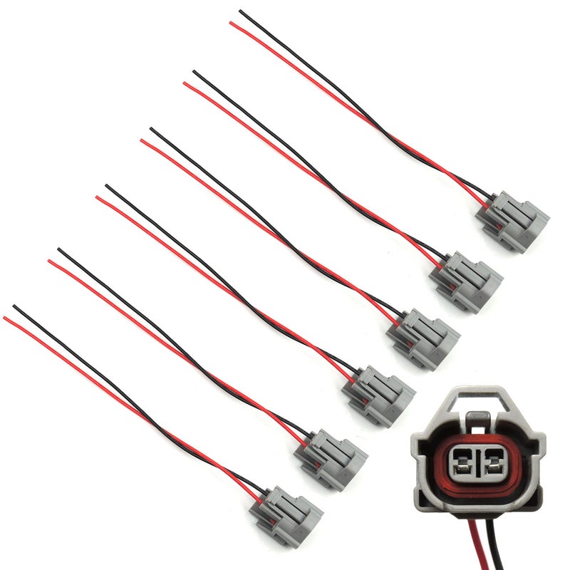 HiSport Fuel Injector Connector Harness Plug EV1 EV6 EV14 Compatible with Toyota Pack of 6