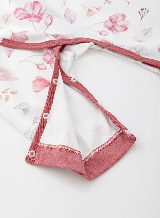 BINIDUCKLING Newborn Kimono Side Tie Wrap Over Romper NB Secret Garden - Image 5