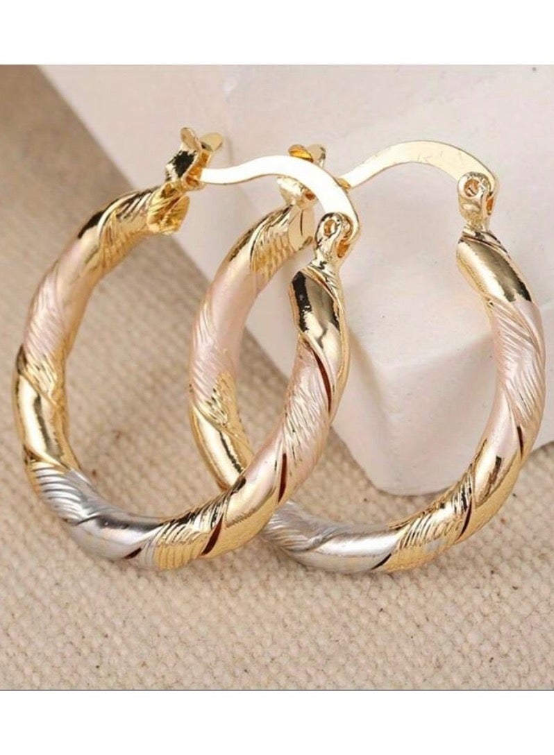 إيكوال حلق اذن نسائي دائري أنيق وعالي الجودة مصنوع من الاستانلس ستيل - Image 4