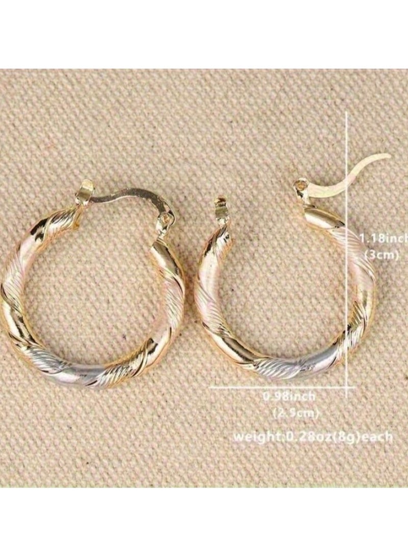 إيكوال حلق اذن نسائي دائري أنيق وعالي الجودة مصنوع من الاستانلس ستيل - Image 5