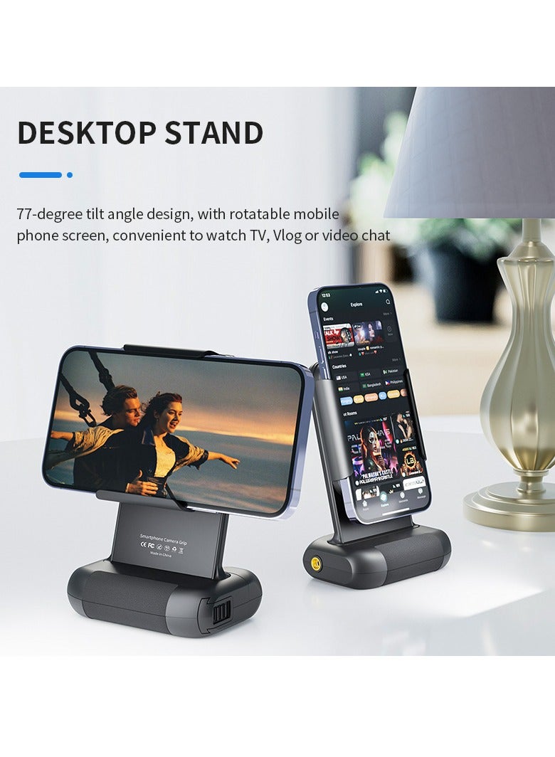 New mobile phone camera aid Bluetooth remote control comfortable camera handle rotatable bracket (black) - Image 2