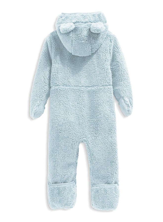 The North Face Baby Campshire One-Piece | Cozy Fleece Winter Onesie for Toddlers, Built In Mittens, Booties & Attached Hood with Bear Ears, Polar Haze, 18 Months - Image 3