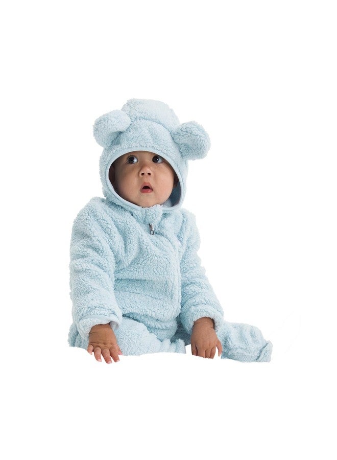 The North Face Baby Campshire One-Piece | Cozy Fleece Winter Onesie for Toddlers, Built In Mittens, Booties & Attached Hood with Bear Ears, Polar Haze, 18 Months - Image 1