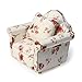 Cutemini Dollhouse Couch with Pillow 1 12 Scale Miniature Sofa Arm Chair Living Room Furniture Wooden Fabric Frame Single Reading Chair Artificial House Room Scene Decoration White Floral - Image 2