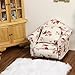 Cutemini Dollhouse Couch with Pillow 1 12 Scale Miniature Sofa Arm Chair Living Room Furniture Wooden Fabric Frame Single Reading Chair Artificial House Room Scene Decoration White Floral - Image 4