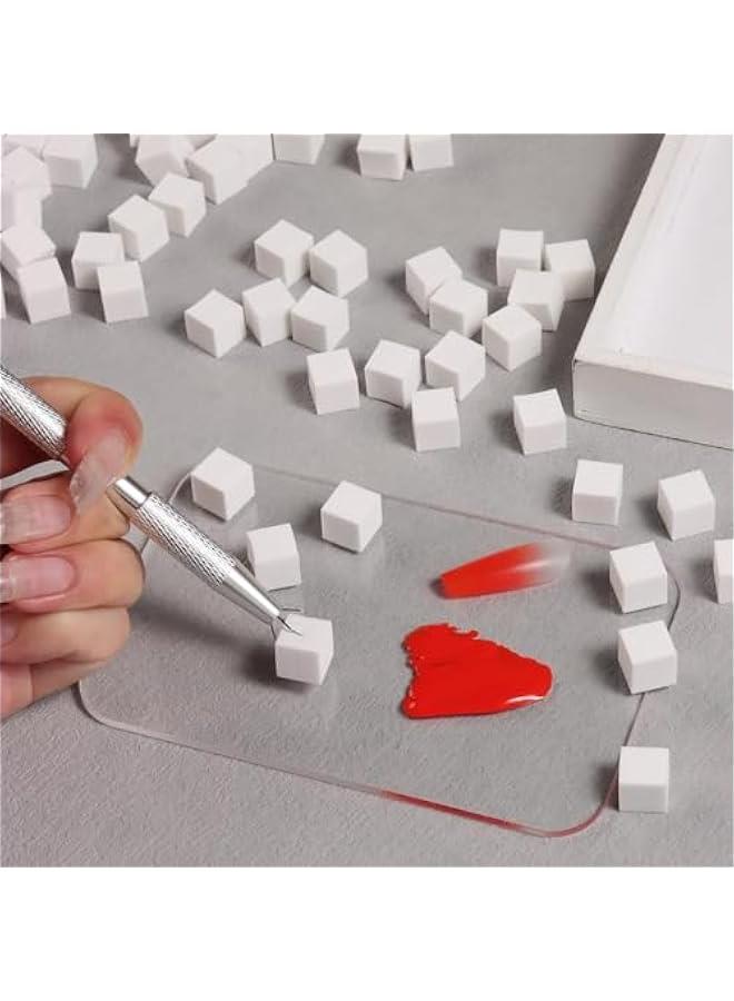 بيوينتي 100 قطعة من اسفنجات اظافر ناعمة بالوان متدرجة مع قلم امساك - ادوات فن الاظافر لاظافر اورا وفرشاة اظافر اومبري مانيكير - لوازم اكسسوارات احترافية - Image 5