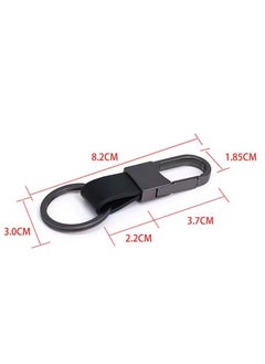 Goolsky Women Men Leather Keychains Metal Carabiner Holder Car Key Strap Waist Hanging Wallet Car Key Chains New  - Image 2