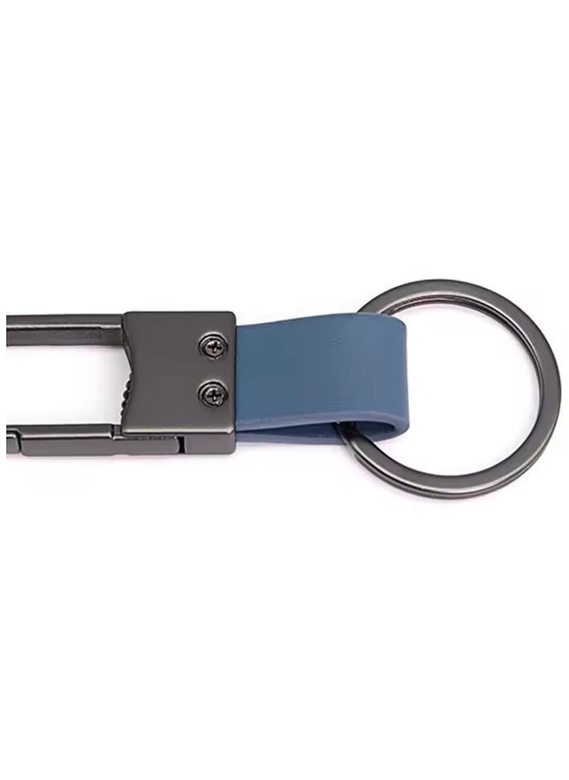 Women Men Leather Keychains Metal Carabiner Holder Car Key Strap Waist Hanging Wallet Car Key Chains New