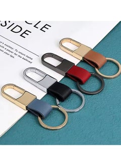 Goolsky Women Men Leather Keychains Metal Carabiner Holder Car Key Strap Waist Hanging Wallet Car Key Chains New  - Image 4