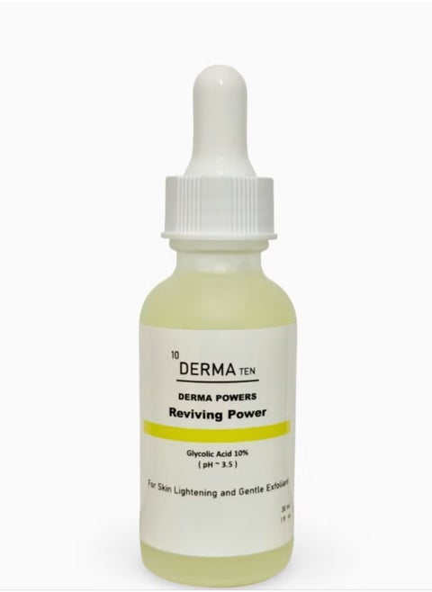 Derma Ten Glycolic Acid 10% Serum Reviving Power (packaging May Vary)