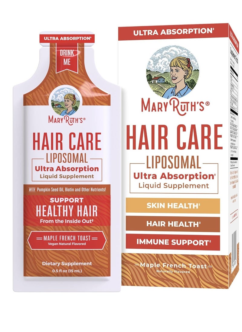 MaryRuth Organics MaryRuth Organics Hair Growth Vitamins, Sugar & Gluten Free, Liquid Hair Vitamins with Vitamin D3, Vitamin E Biotin Hyaluronic Acid, Selenium for Hair & Skin Care Vegan, Non-GMO, 14-0.5 Fl Oz Pouches  - Image 1