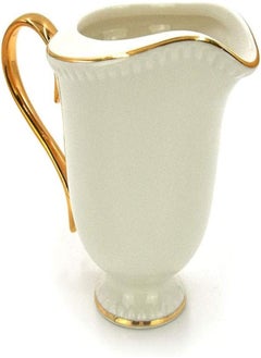 QUALITIER Elegant White and Gold Creamer Cup – Stylish Milk or Cream Serving Cup for Tea and Coffee 