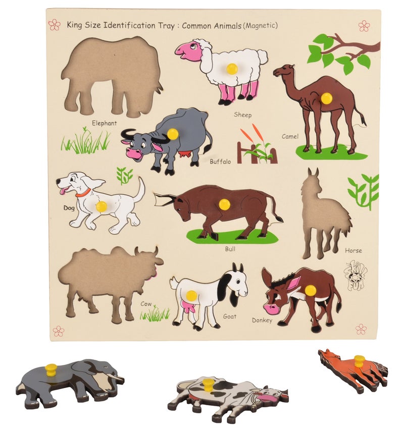 Skillofun Magnetic Kingsize ID - Common Animals, Multi Color - Image 2