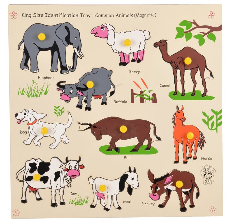 Skillofun Magnetic Kingsize ID - Common Animals, Multi Color - Image 1