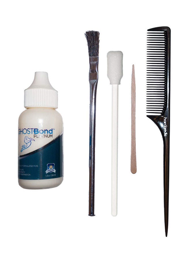 NIBEMINENT Ghost Bond Platinum Adhesive With Brush, Rat Tail Comb And Contour Applicator Multicolour - Image 1