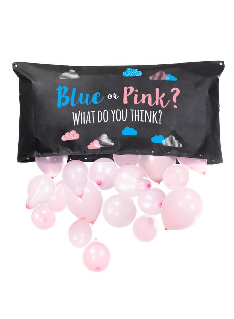 Excefore Baby Gender Reveal Balloon, Party Supplies Kit with Decorations Games Gender Balloon He or She, Party Games Kit (Blue or Pink?) - Image 1