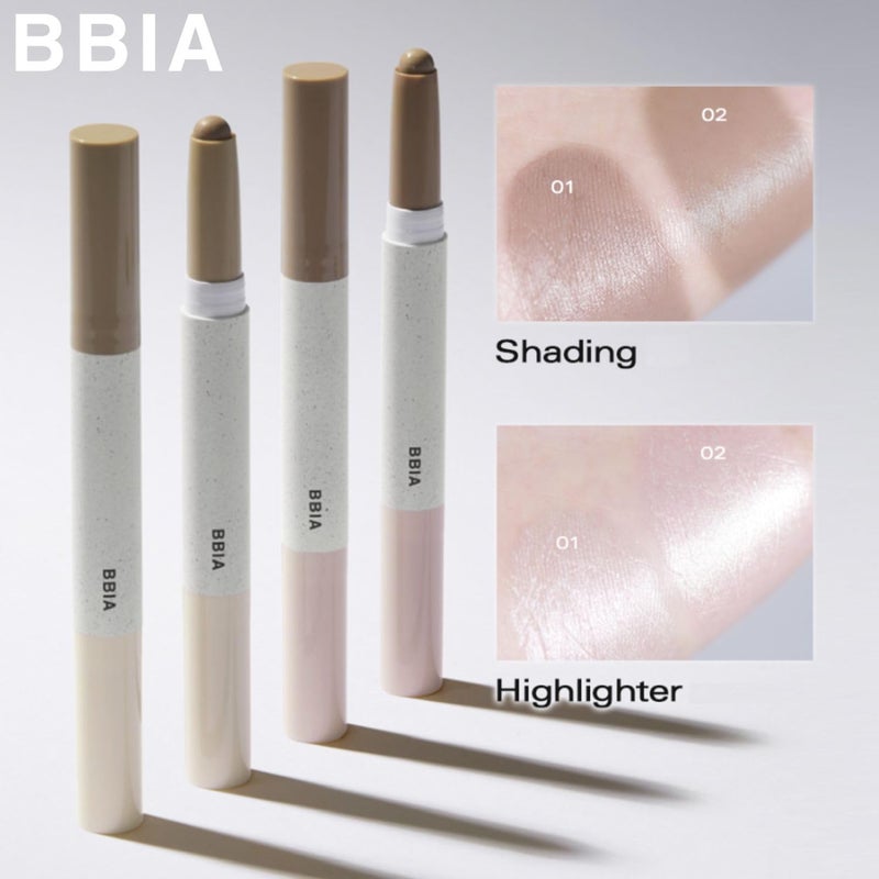 BBI@ BBIA BBIA Last Contour Stick - Dual-Sided Contouring & Highlighting Duo Stick Easy Dual-Ended Natural Contour & Highlight Blendable Buildable Longlasting Korean Face Makeup (02 COOL DETAIL, Pack of 1) - Image 4