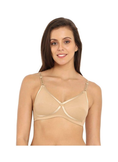Jockey 1242 Women Wire free Non Padded Super Combed Cotton Elastane Stretch Medium Coverage Cross Over Everyday Bra with Adjustable Straps