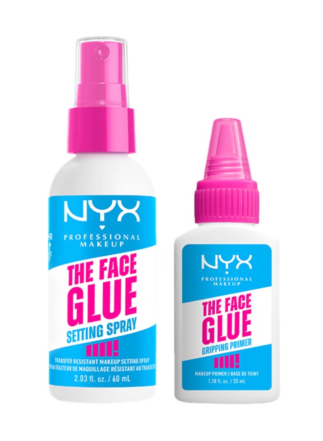 NYX Professional Makeup Gripping Face Glue Primer 35ml + Makeup Setting Spray 60ml - Image 1