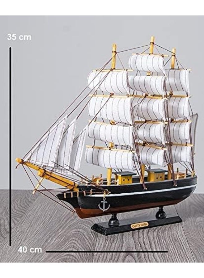 Wooden sailing ship for decoration - Image 1