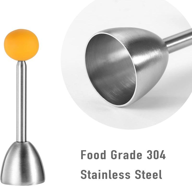MOLFUJ Egg Cups for Soft Boiled Eggs with Spoons, Egg Cracker Topper Set with Egg Timer, Perfect Hard Boiled Egg Holder Cutter Tool for Breakfast - Image 3