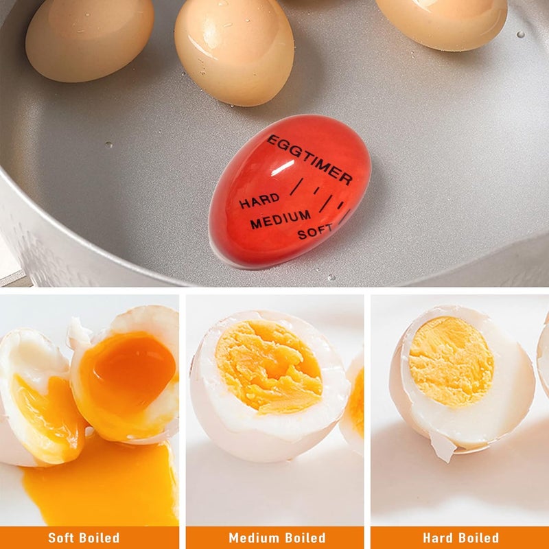 MOLFUJ Egg Cups for Soft Boiled Eggs with Spoons, Egg Cracker Topper Set with Egg Timer, Perfect Hard Boiled Egg Holder Cutter Tool for Breakfast - Image 4