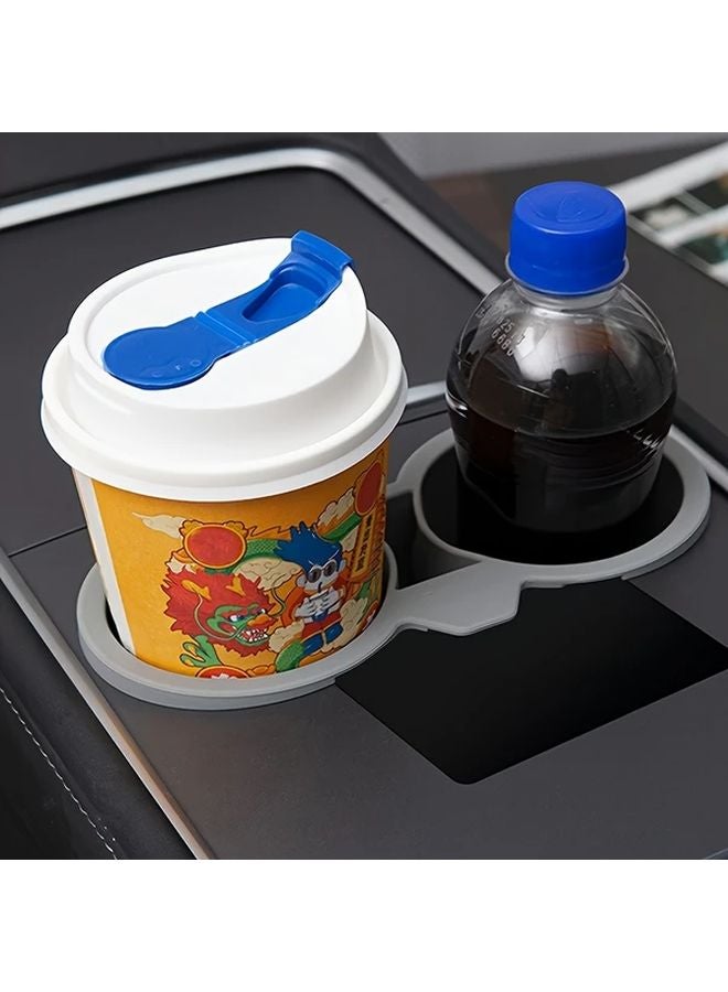 Gray Center Console Silicone Cup Holder Storage Box for Tesla Model 3 Y 2020 2024 - Image 2