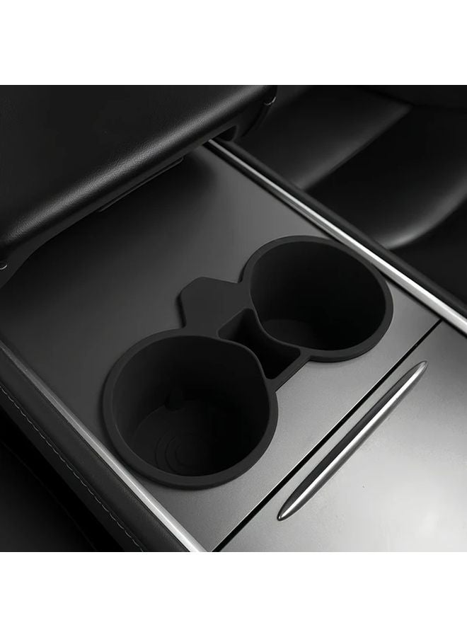 Gray Center Console Silicone Cup Holder Storage Box for Tesla Model 3 Y 2020 2024 - Image 4