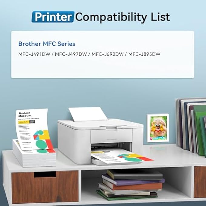 LC3013 INK CARTRIDGES(CYAN/MAGENTA/YELLOW) REPLACEMENT FOR BROTHER LC3013 LC3011 LC30133PKS INK COMPATIBLE WITH MFC-J497DW MFC-J491DW MFC-J895DW MFC-J690DW PRINTER, 3-PACK - Image 2