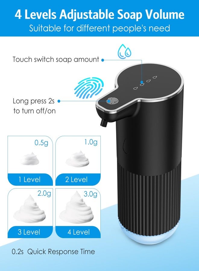Temracha Automatic Foaming Soap Dispenser, Temracha 11.8 oz Touchless Foam Hand Dish Soap Dispenser, 4-Level Adjustable, Wall Mounted, Rechargeable, for Bathroom, Kitchen, Office - Image 3