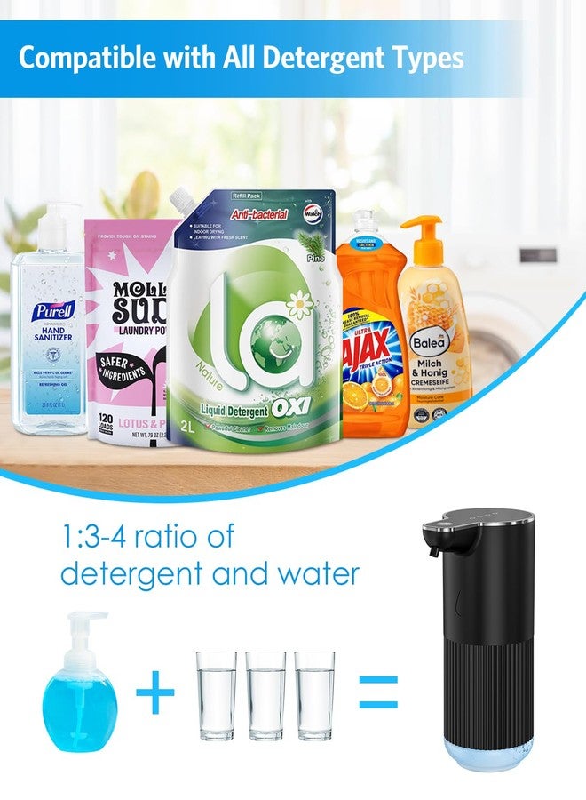 Temracha Automatic Foaming Soap Dispenser, Temracha 11.8 oz Touchless Foam Hand Dish Soap Dispenser, 4-Level Adjustable, Wall Mounted, Rechargeable, for Bathroom, Kitchen, Office - Image 5