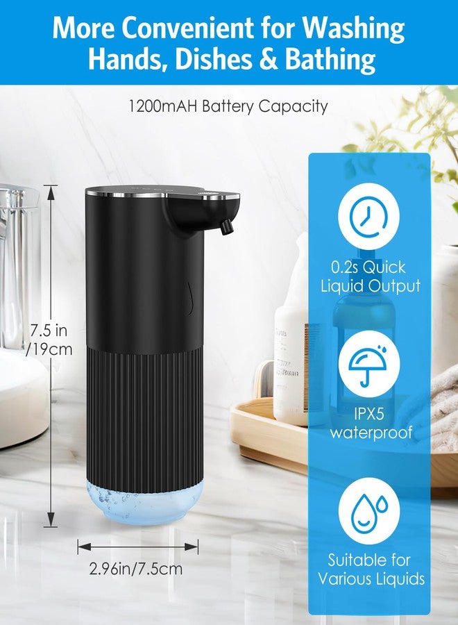 Temracha Automatic Foaming Soap Dispenser, Temracha 11.8 oz Touchless Foam Hand Dish Soap Dispenser, 4-Level Adjustable, Wall Mounted, Rechargeable, for Bathroom, Kitchen, Office - Image 4