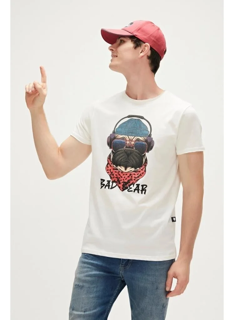 Bad Bear RECKLESS T-SHIRT CREAM Men's T-Shirt 23.01.07.010-C04