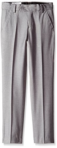 Isaac Mizrahi Big Boys' Slim Wool Blend Slim Pant, Light Grey, 12 - Image 2