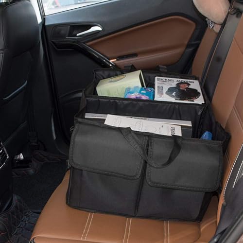 FEELING MALL 8 Compartments Automotive Collapsible Car Boot Organiser Shopping Tidy box Car trunk organizer folding car bag Travel basket storage bags trunk bag with Carry Handles for Essentials Tools - Image 3