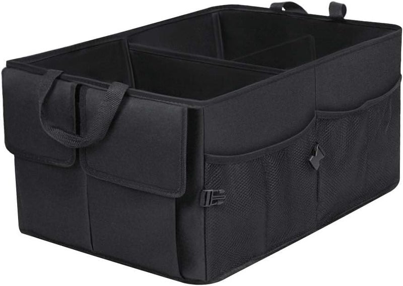 FEELING MALL 8 Compartments Automotive Collapsible Car Boot Organiser Shopping Tidy box Car trunk organizer folding car bag Travel basket storage bags trunk bag with Carry Handles for Essentials Tools - Image 5