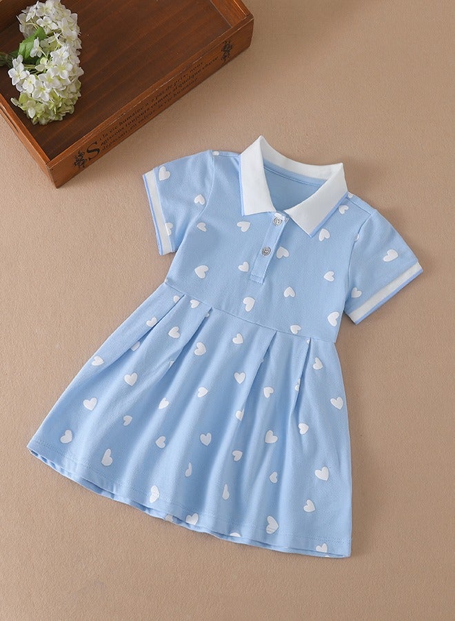 KUYEEBEAR Summer Short Sleeve Dresses For Baby Girls  - Image 1