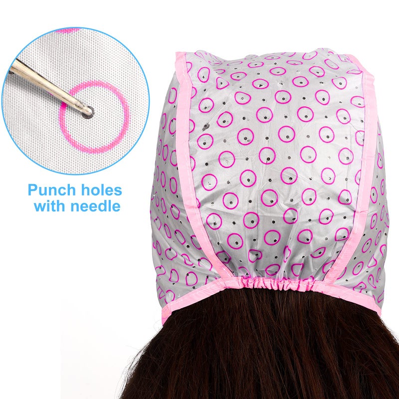 BOAO مجموعة بواو من 3 أطقم قبعات تمييز، قبعات تمييز للشعر، قبعة صبغ مبيضة مع ثقب وخطاف، مجموعة صبغ لتفتيح الشعر، تمييز، ملحقات الألوان (ألوان متنوعة) - Image 5