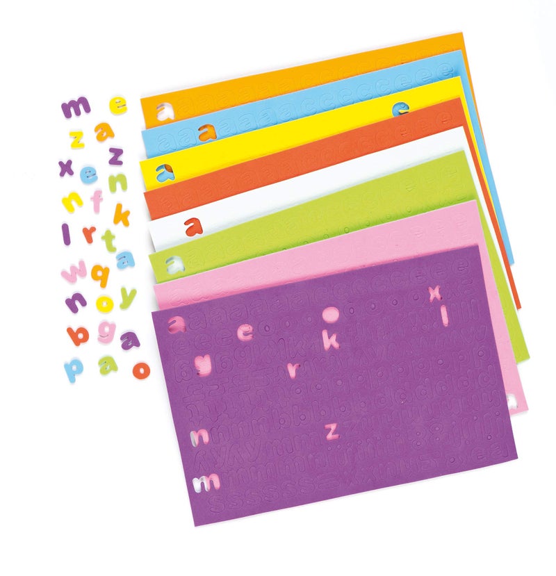 Baker Ross Self-Adhesive Foam Lower-Case Letters Alphabet Stickers Children's Craft Supplies 1100 (Per Pack) - Image 1