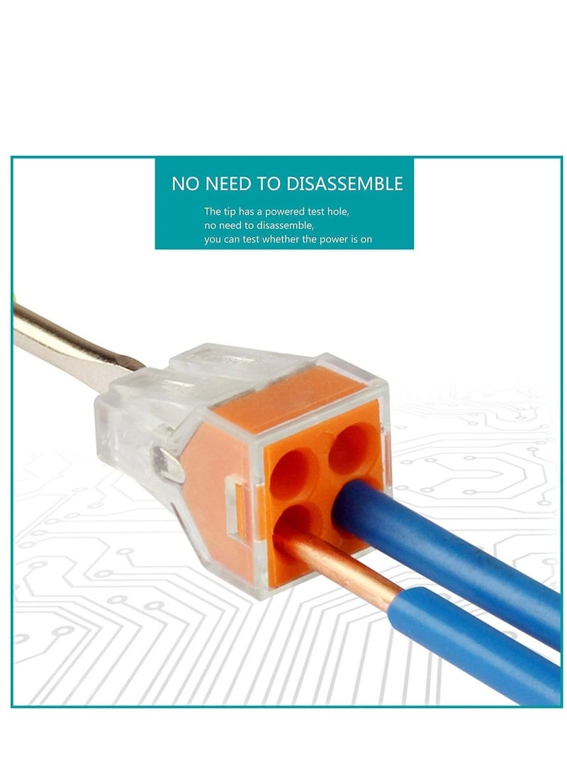 Push in Wire Connectors Quick Connect Electrical 2-Port 50 Pcs + 4-Port Pushin Small Nuts Assortment Wiring Connecters - Image 5