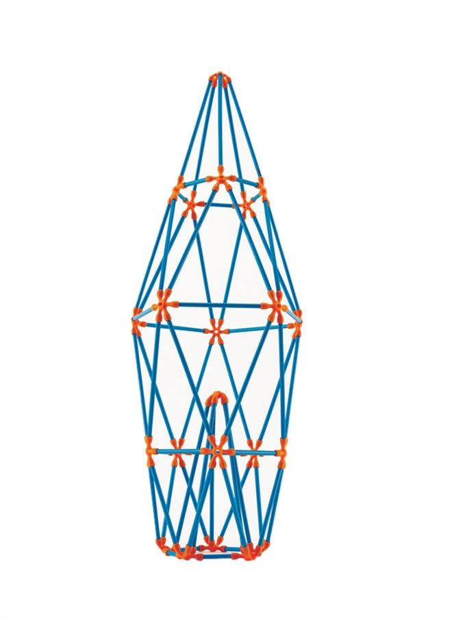 Hape Flexistix STEM Building Multi-Tower Kit, Featuring 132 Multi-Colored Bamboo Pieces  - Image 3