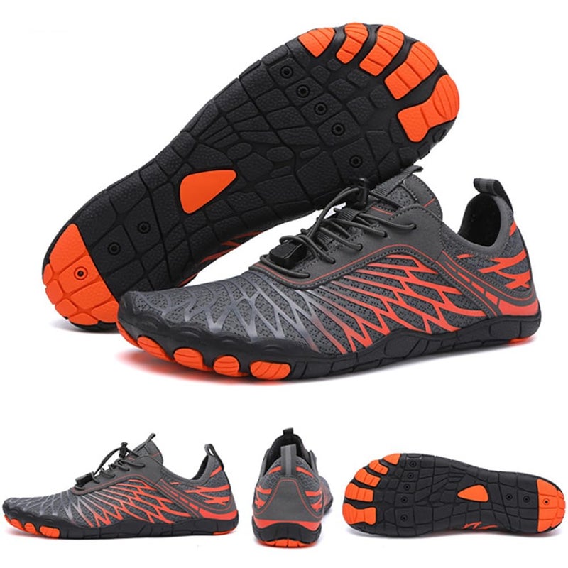 ELETON Hike Barefoot Shoes Womens Men Footwear Pro-Healthy&Non-Slip Water Shoe For Women Men  Wide Toe Running Shoes Boots Sneakers Unisex Orange - Image 5